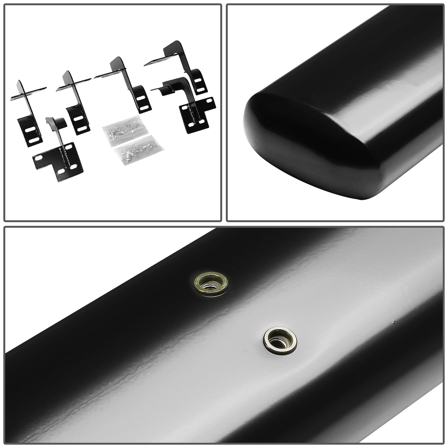 ESTRIBOS 6" - OVAL - STRAIGHT - 2019 DODGE RAM 1500 - EXTENDED CAB - BLACK