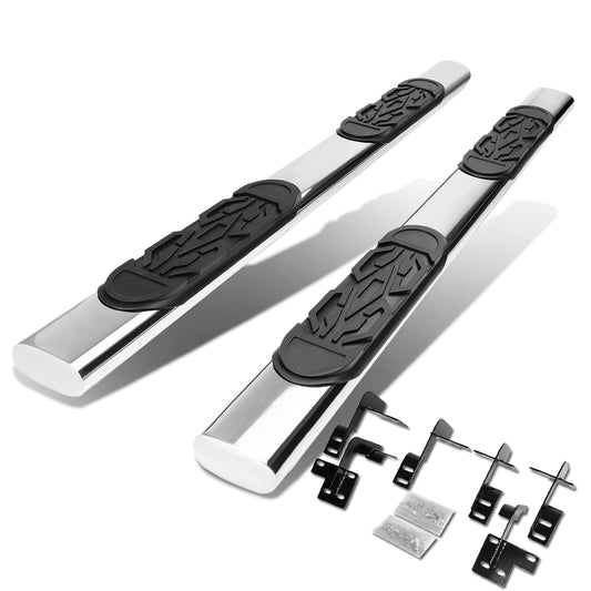 ESTRIBOS 6" - OVAL - STRAIGHT - 2019 DODGE RAM 1500 - EXTENDED CAB - SILVER