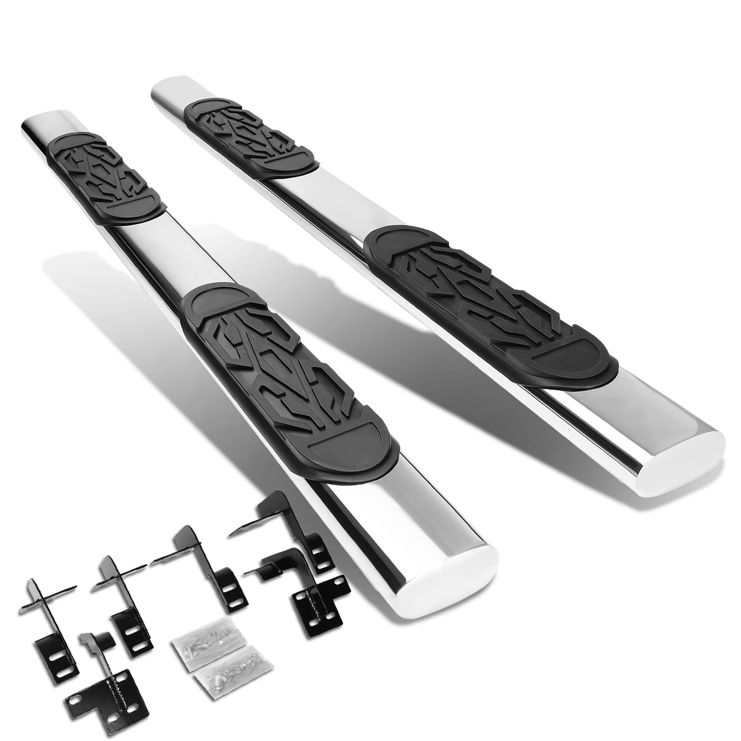 ESTRIBOS 6" - OVAL - STRAIGHT - 2019 DODGE RAM 1500 - EXTENDED CAB - SILVER