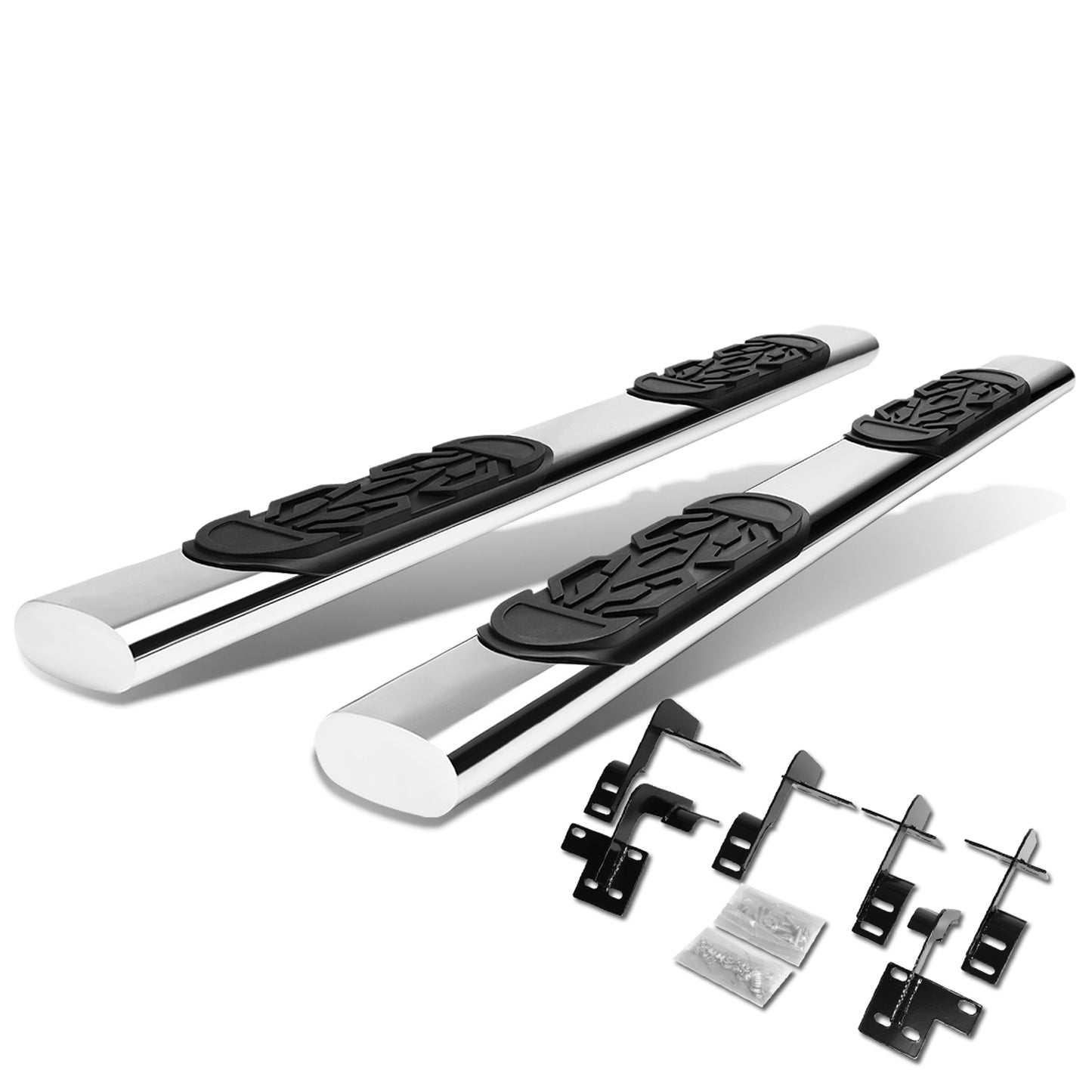 ESTRIBOS 6" - OVAL - STRAIGHT - 2019 DODGE RAM 1500 - EXTENDED CAB - SILVER