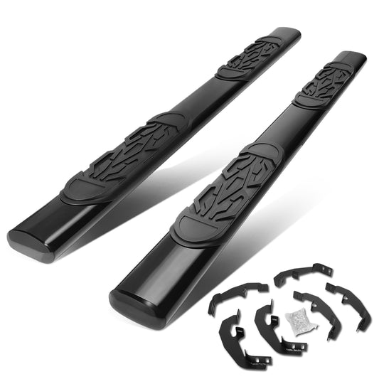 ESTRIBOS 6" - OVAL - STRAIGHT - 19-20 CHEVY SILVERADO 1500, GMC SIERRA 1500 / 2020 CHEVY SILVERADO 2500HD, 3500HD, GMC SIERRA 2500HD, 3500HD - CREW CAB - BLACK