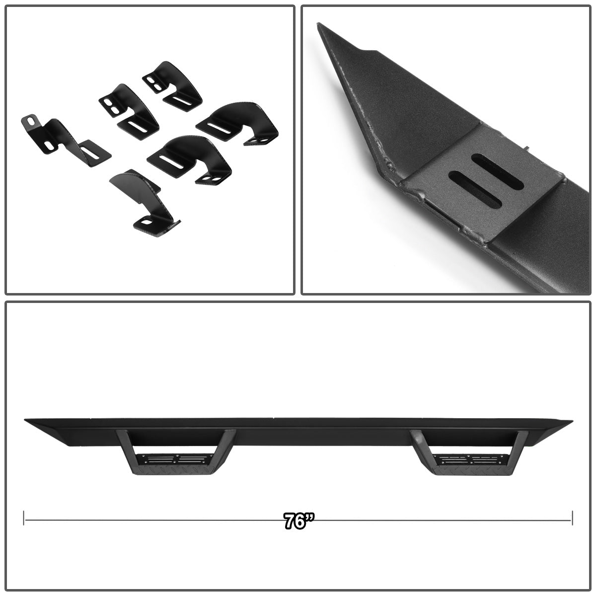 ESTRIBOS STEP DOWN - 07-16 TOYOTA TUNDRA - CREW CAB - BLACK