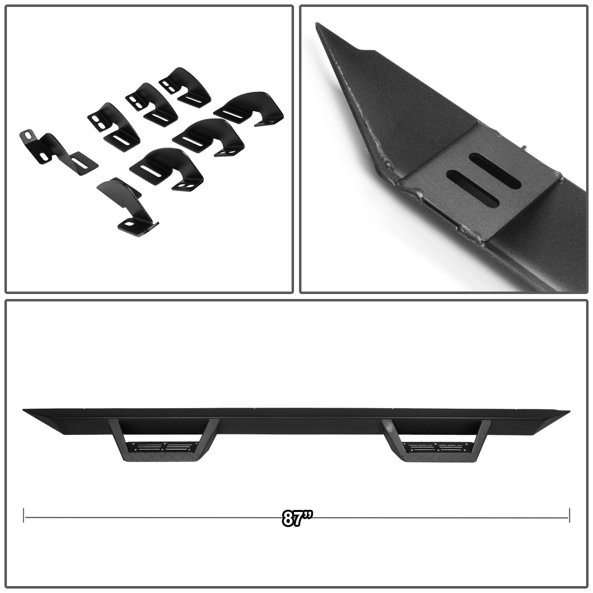 ESTRIBOS STEP DOWN - 07-16 TOYOTA TUNDRA - EXTENDED CAB - BLACK