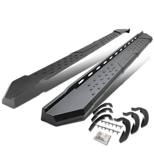 ESTRIBOS 5.5" - STRAIGHT - W/ MOUNTING BRACKETS - 07-17 CHEVY SILVERADO 1500, 2500HD, 3500HD / 07-17 GMC SIERRA 1500, 2500HD, 3500HD - CREW CAB - BLACK