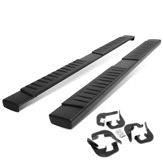 ESTRIBOS 6" - STRAIGHT - ALUMINUM - 07-18 CHEVY SILVERADO 1500, GMC SIERRA 1500 / 07-19 CHEVY SILVERADO 2500HD, 3500HD, GMC SIERRA 2500HD, 3500HD - EXTENDED CAB - BLACK