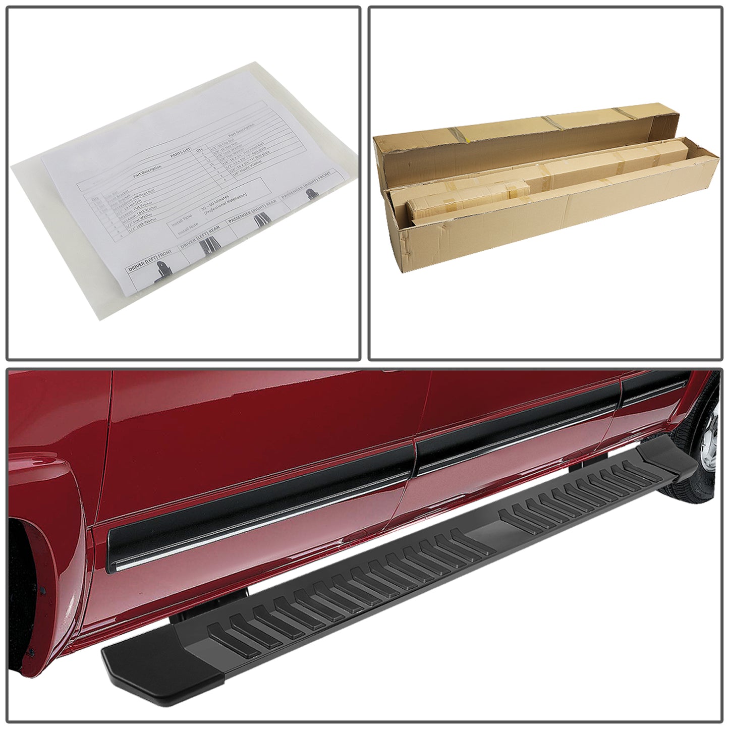 ESTRIBOS 6" - 04-14 FORD F-150 - EXTENDED CAB - BLACK