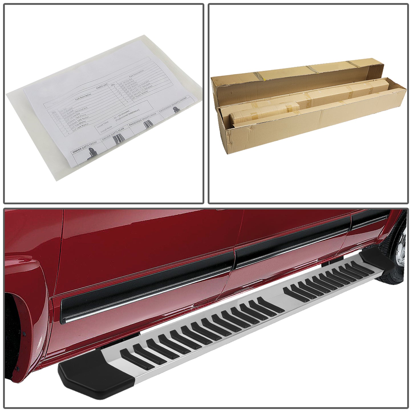 ESTRIBOS 6" - 04-14 FORD F-150 - EXTENDED CAB - SILVER