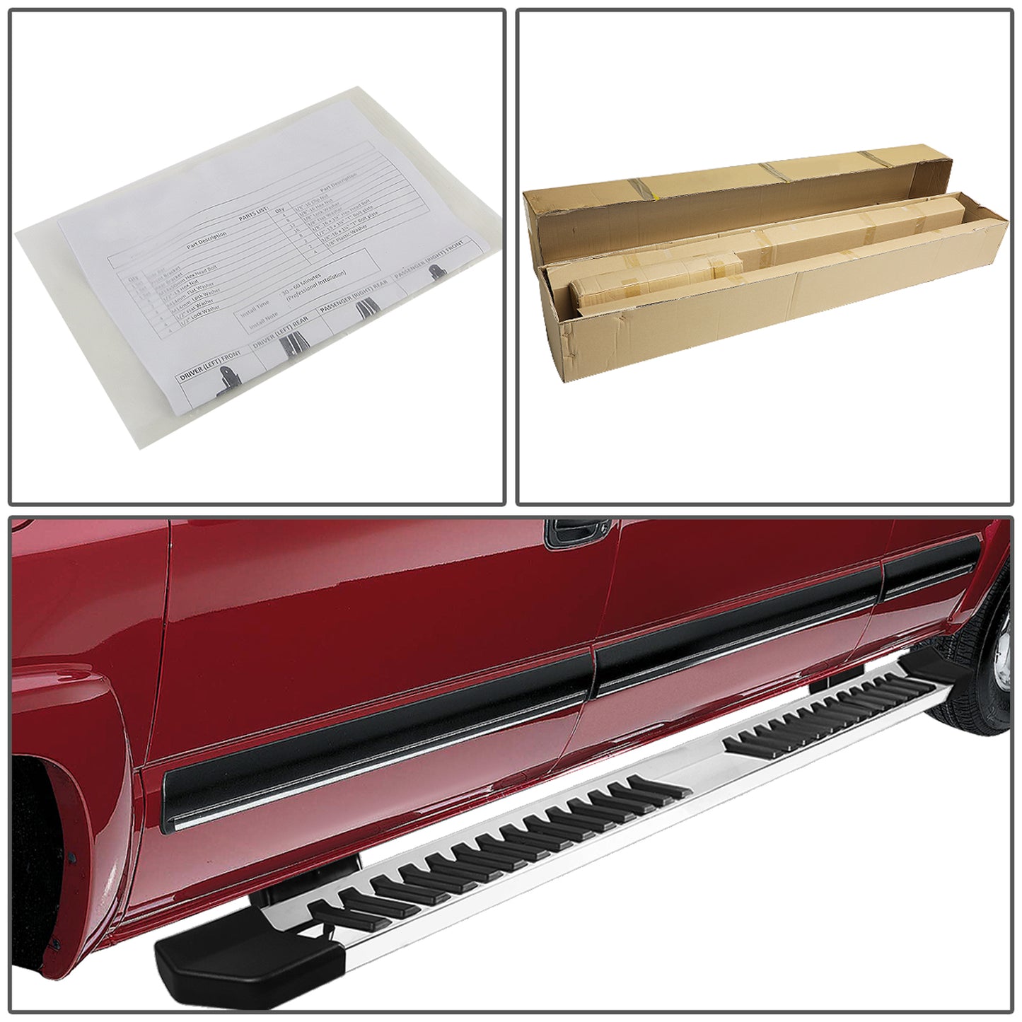 ESTRIBOS 6" - 04-14 FORD F-150 - CREW CAB - SILVER