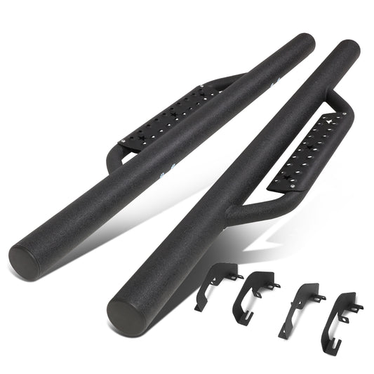 ESTRIBOS STEP DOWN - 07-18 CHEVY SILVERADO 1500, GMC SIERRA 1500 / 07-19 CHEVY SILVERADO 2500HD, SILVERADO 3500HD, GMC SIERRA 2500HD, SIERRA 3500HD - REGULAR CAB - MATTE BLACK