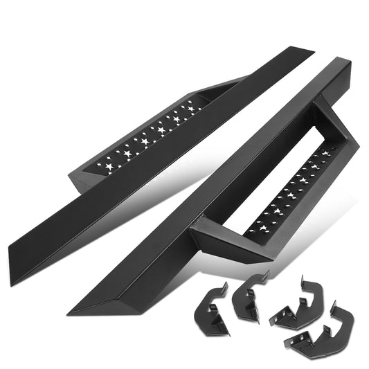 ESTRIBOS DROP DOWN - 07-18 CHEVY SILVERADO 1500, GMC SIERRA 1500 / 07-19 CHEVY SILVERADO 2500HD, 3500HD, GMC SIERRA 2500HD, 3500HD - REGULAR CAB - BLACK