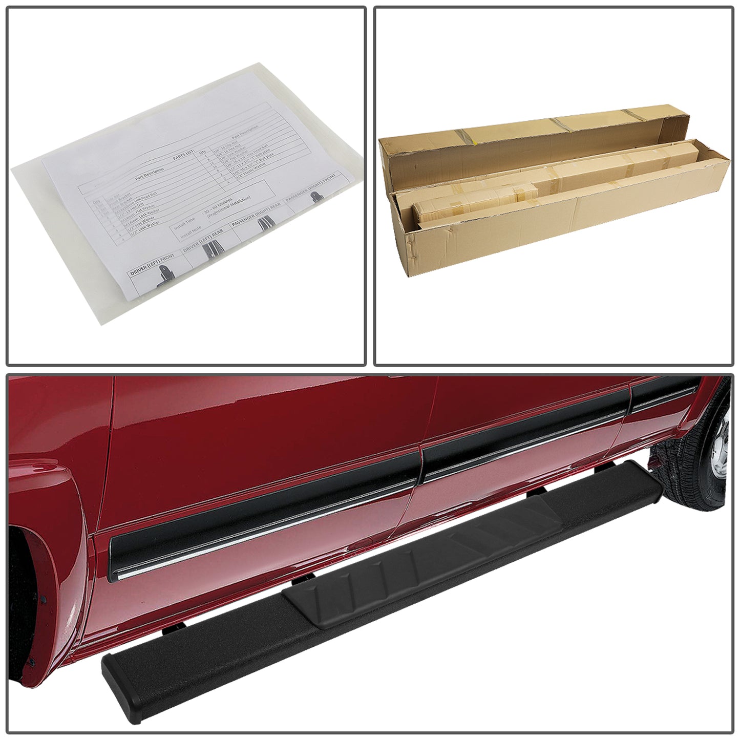 ESTRIBOS 5" - 07-21 TOYOTA TUNDRA - STANDARD CAB - BLACK