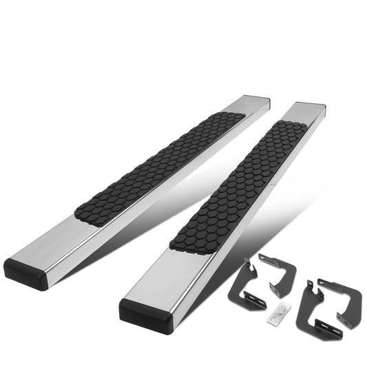 ESTRIBOS 5" - HONEYCOMB STEP PAD - 07-21 TOYOTA TUNDRA - STANDARD CAB - CHROME / BLACK