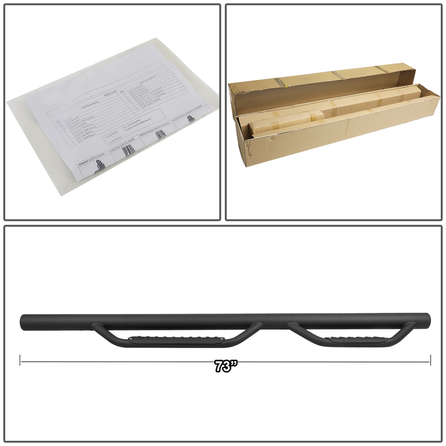 ESTRIBOS 4.35" - DROP SIDE - 18-20 JEEP WRANGLER JL 4-DR - BLACK