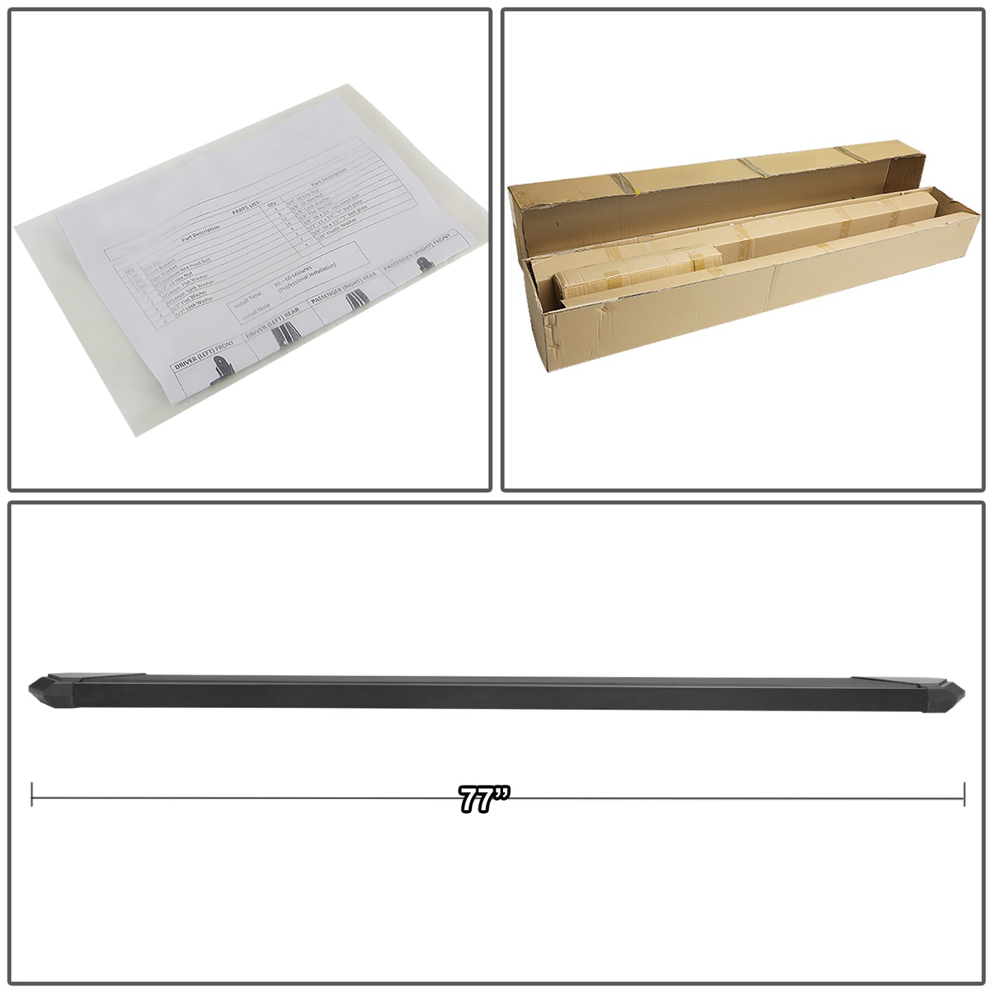 ESTRIBOS 6" - 19-21 CHEVY SILVERADO 1500, GMC SIERRA 1500 / 20-21 CHEVY SILVERADO 2500HD, SILVERADO 3500HD, GMC SIERRA 2500HD, SIERRA 3500HD - EXTENDED CAB - BLACK