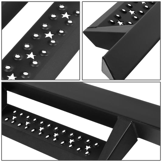 ESTRIBOS 2.75" - 09-18 DODGE RAM 1500 CREW CAB/19-22 RAM 1500 CLASSIC CREW CAB/10-22 DODGE RAM 2500 3500 CREW CAB - MILD STEEL - TEXTURED POWDER-COATED BLACK