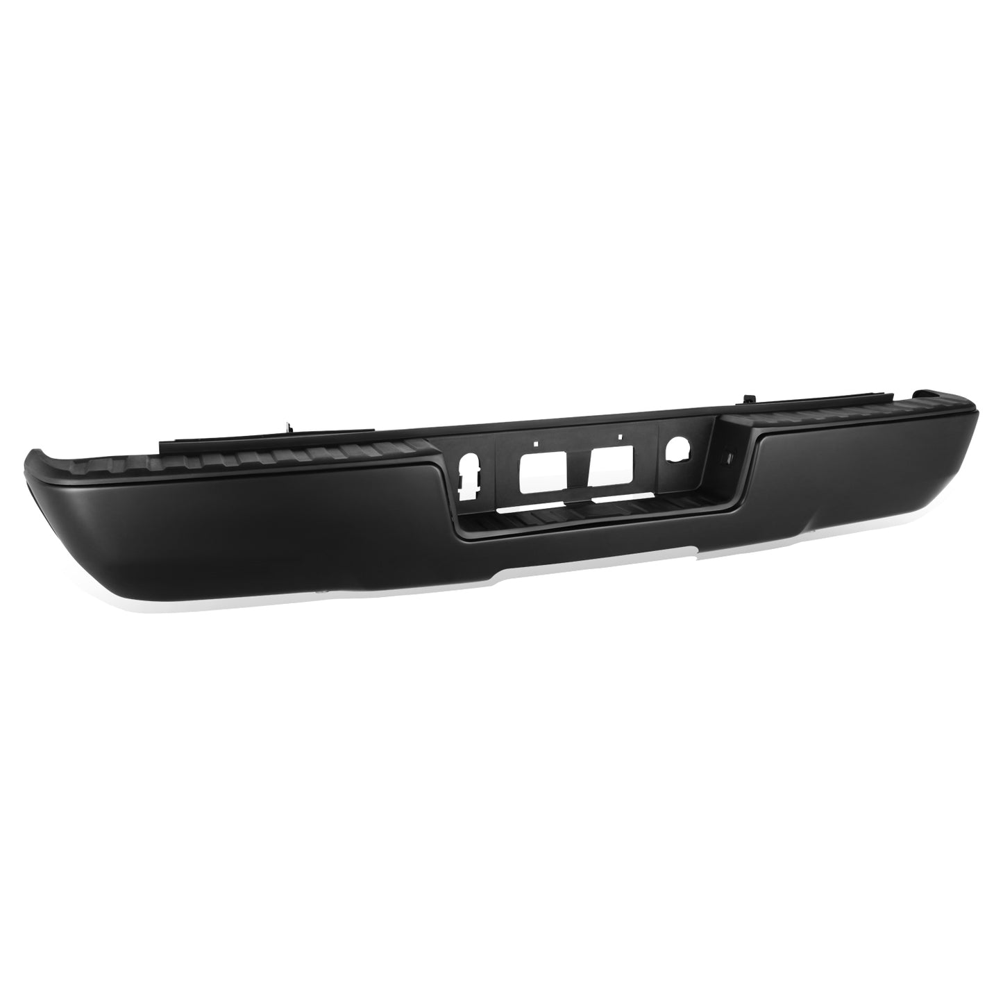 DEFENSA TRASERA BLACK - 14-18 CHEVROLET SILVERADO 1500 / 19 CHEVROLET SILVERADO 1500 LD / 14-18 GMC SIERRA 1500 / 19 GMC SIERRA 1500 LIMITED - WITHOUT REAR PARKING SENSOR HOLES