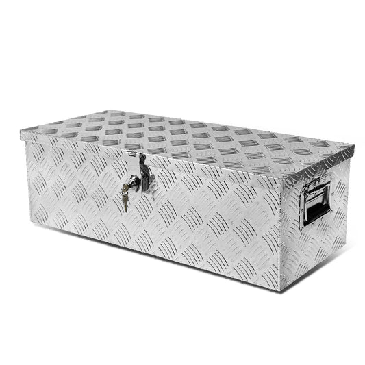 CAJA DE HERRAMIENTAS UNIVERSAL - TRUCK / TRAILER - W/ LOCK & KEY - ALUMINUM - 30" X 13" X 10" - SILVER