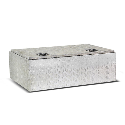 CAJA DE HERRAMIENTAS UNIVERSAL - TRUCK / TRAILER - W/ LOCK & KEY - ALUMINUM - 42" X 18" X 17" - SILVER