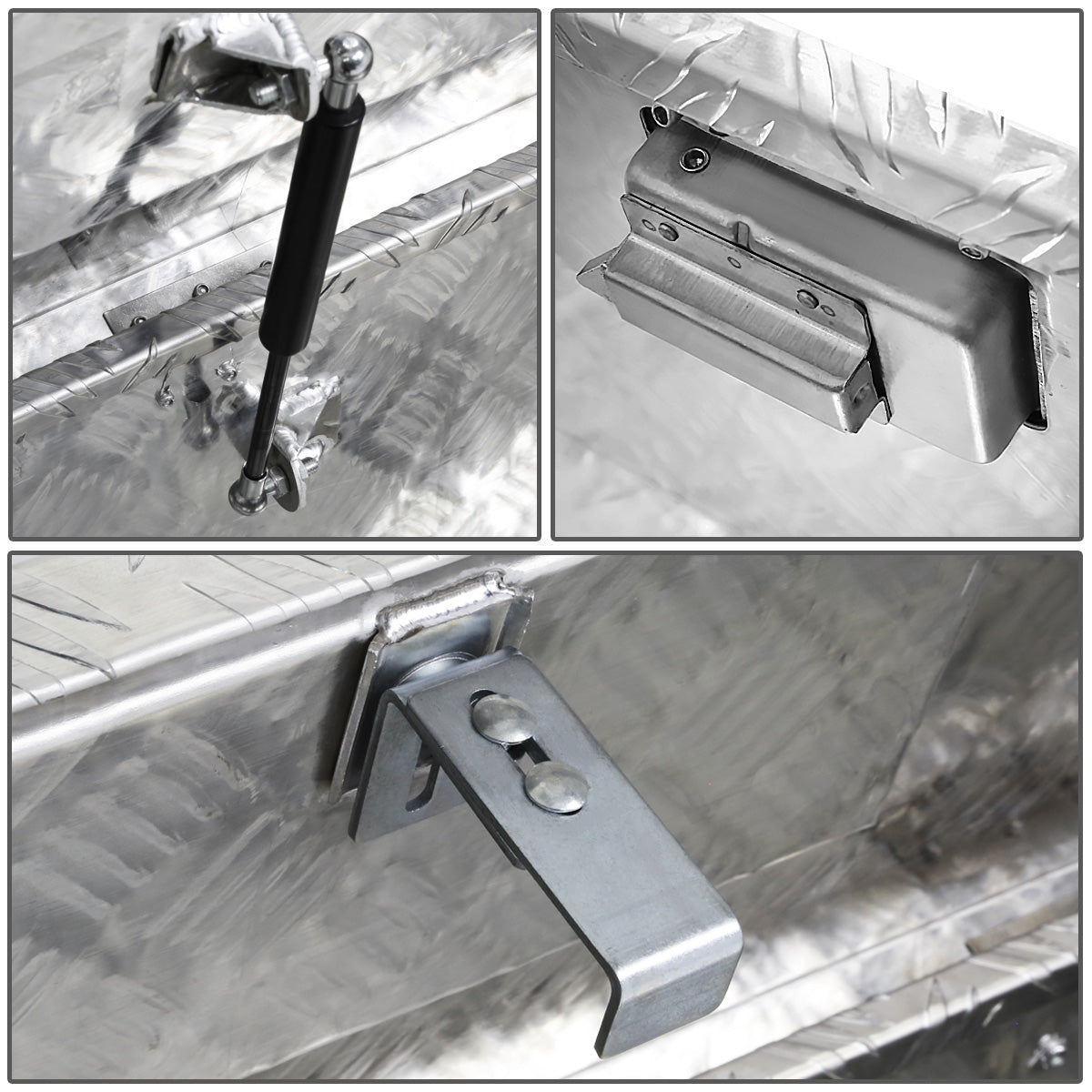 CAJA DE HERRAMIENTAS TRUCK CROSSOVER - W/ LOCK & KEY - ALUMINUM - 63" X 12" X 14" - SILVER