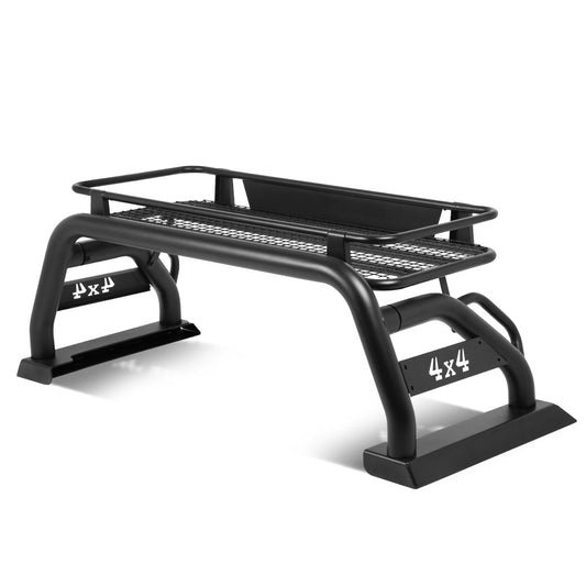 PORTAEQUIPAJE ROLL BAR ROLL BAR + CARGO CARRIER BASKET - 15-19 TOYOTA TACOMA, CHEVY COLORADO, GMC CANYON - BLACK