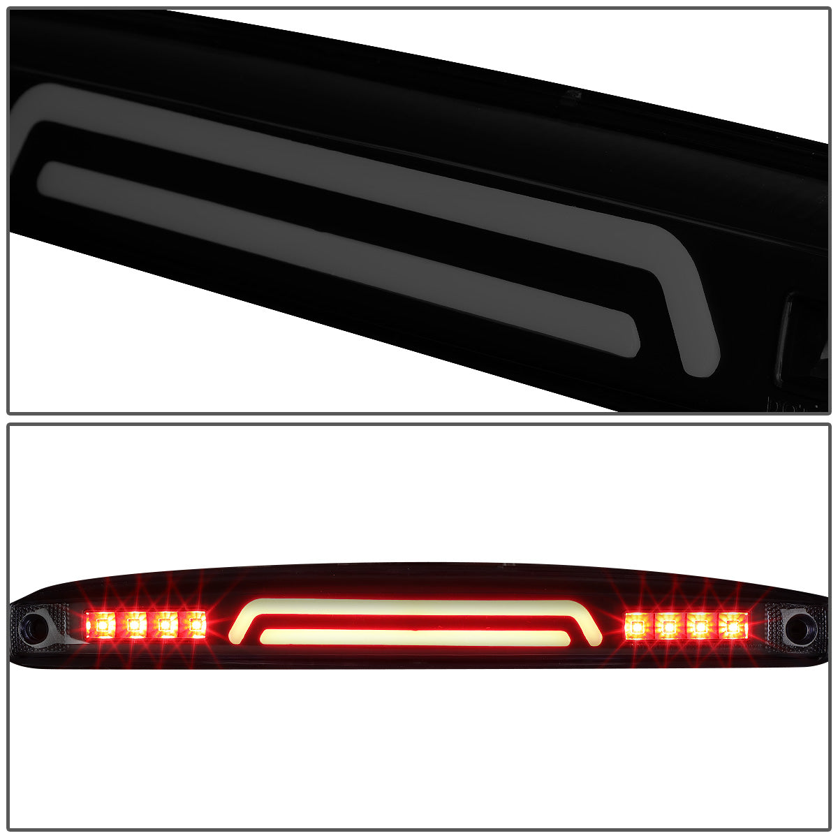 LUZ DE FRENO 03-06 DODGE RAM 2500 3500 - FITS MODELS WITH OEM TAIL GATE LAMP - 3D - LED - BLACK / SMOKE