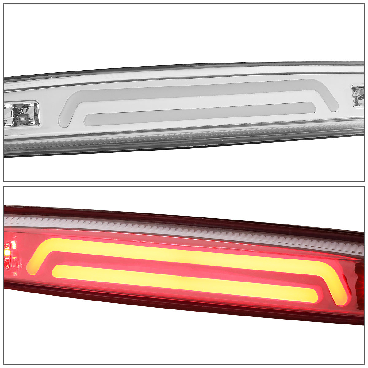 LUZ DE FRENO 03-06 DODGE RAM 2500, 3500 - FITS MODELS WITH OEM TAIL GATE LAMP - 3D - LED - CHROME