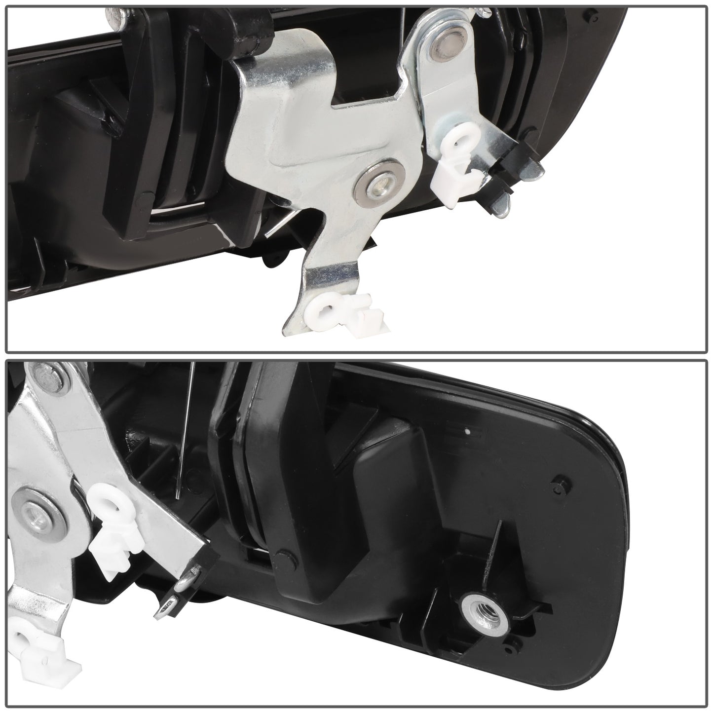 MANIJA DOOR HANDLE COVERS - CHEVY COLORADO 04-12/GMC CANYON 04-12 - ABS PLASTIC / STAINLESS STEEL - SMOOTH BLACK