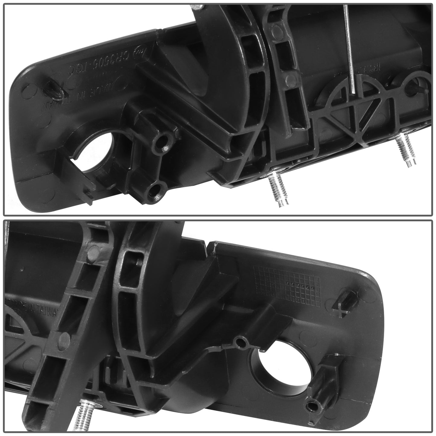 MANIJA DOOR HANDLE COVERS - 09-21 RAM 1500-3500 - ABS PLASTIC / STAINLESS STEEL - PRIMERED BLACK