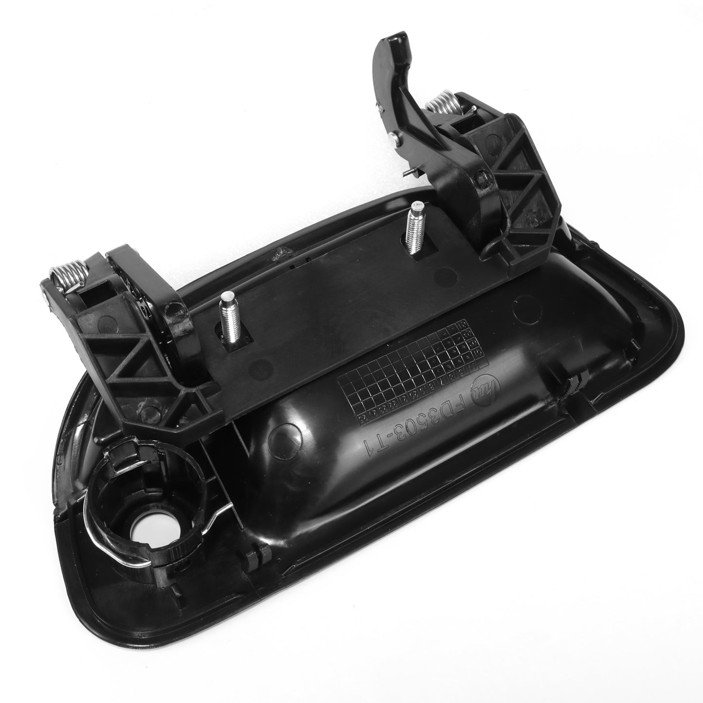 MANIJA DOOR HANDLE COVERS - 97-07 FORD F150-F550 - ABS PLASTIC / STAINLESS STEEL - SMOOTH BLACK