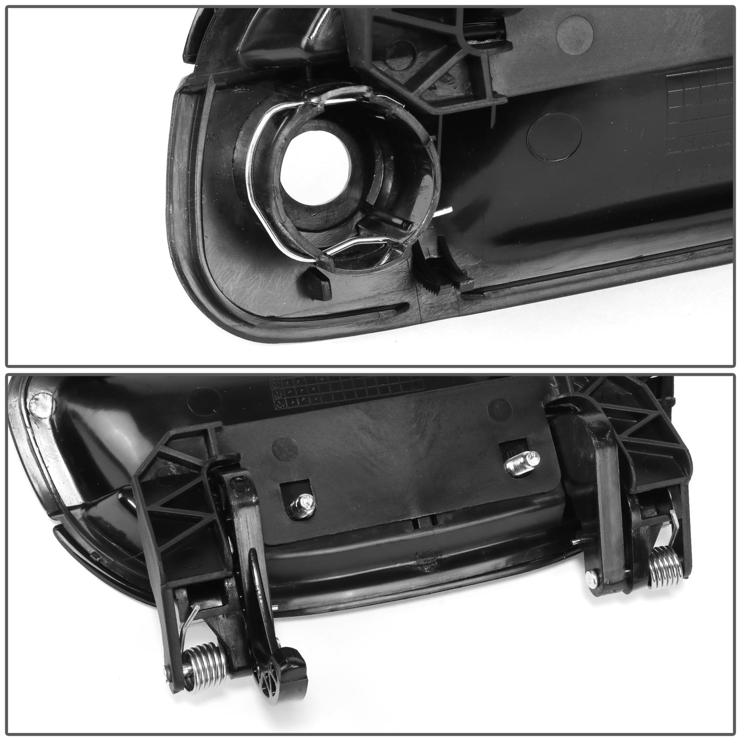 MANIJA DOOR HANDLE COVERS - 97-07 FORD F150-F550 - ABS PLASTIC / STAINLESS STEEL - SMOOTH BLACK