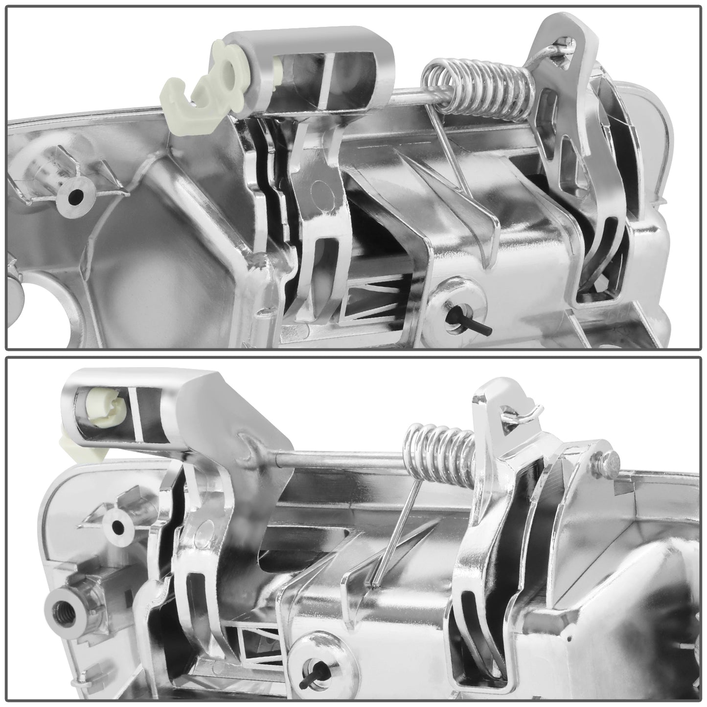MANIJA DOOR HANDLE COVERS - HONDA RIDGELINE 10-14 - W/ CAMERA HOLE - STEEL / PLASTIC - CHROME