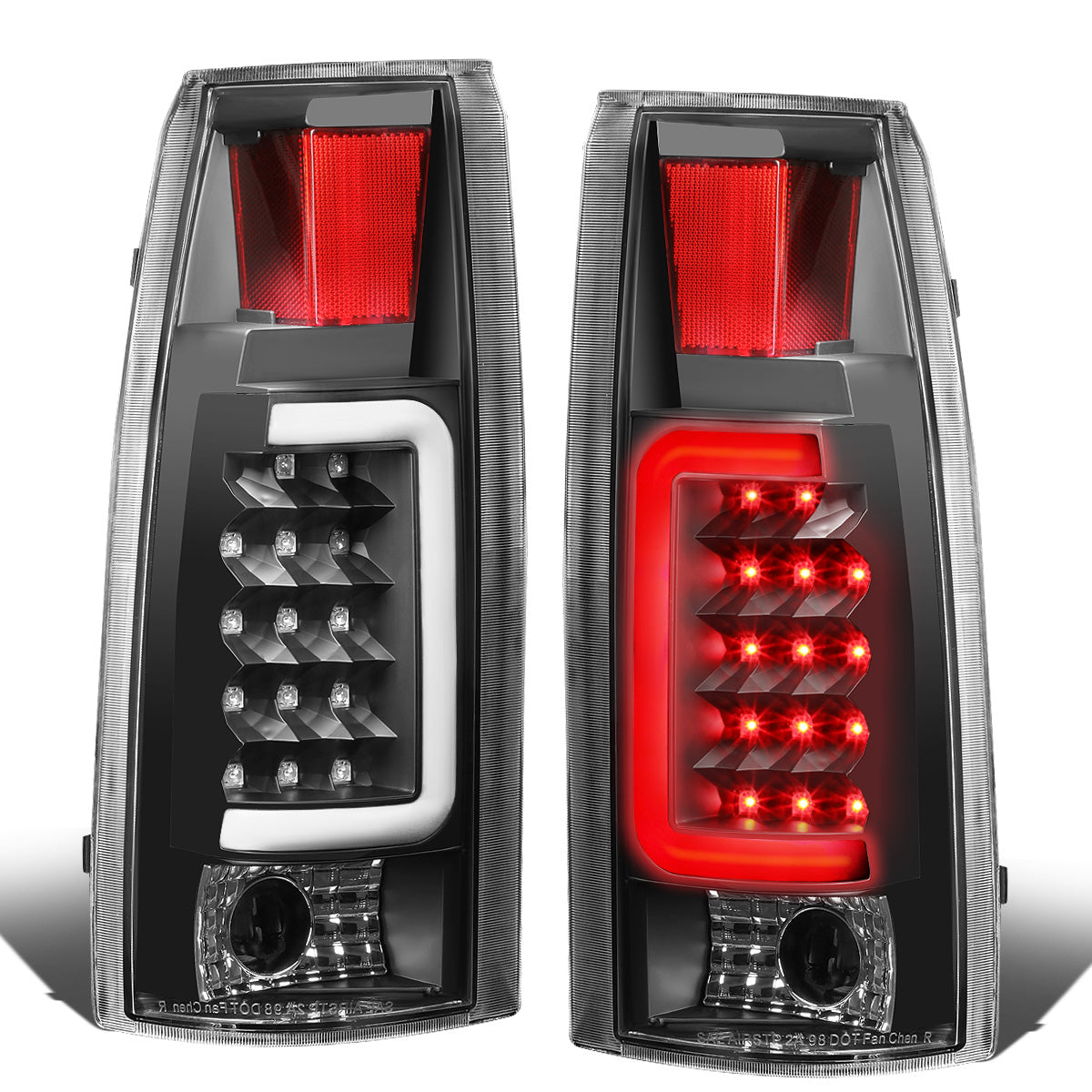 FAROS TRASEROS 88-99 CHEVY C1500 , K1500 / 88-00 CHEVY C2500 , K2500 , K3500 / 88-01 CHEVY C3500 / 92-99 CHEVY SUBURBAN C1500 , 2500 , K1500 , K2500 / 92-94 CHEVY BLAZER / 95-99 CHEVY TAHOE , 99-00 CADILLAC ESCALADE / 200 CHEVY TAHOE - 3D - U-HALO LED -