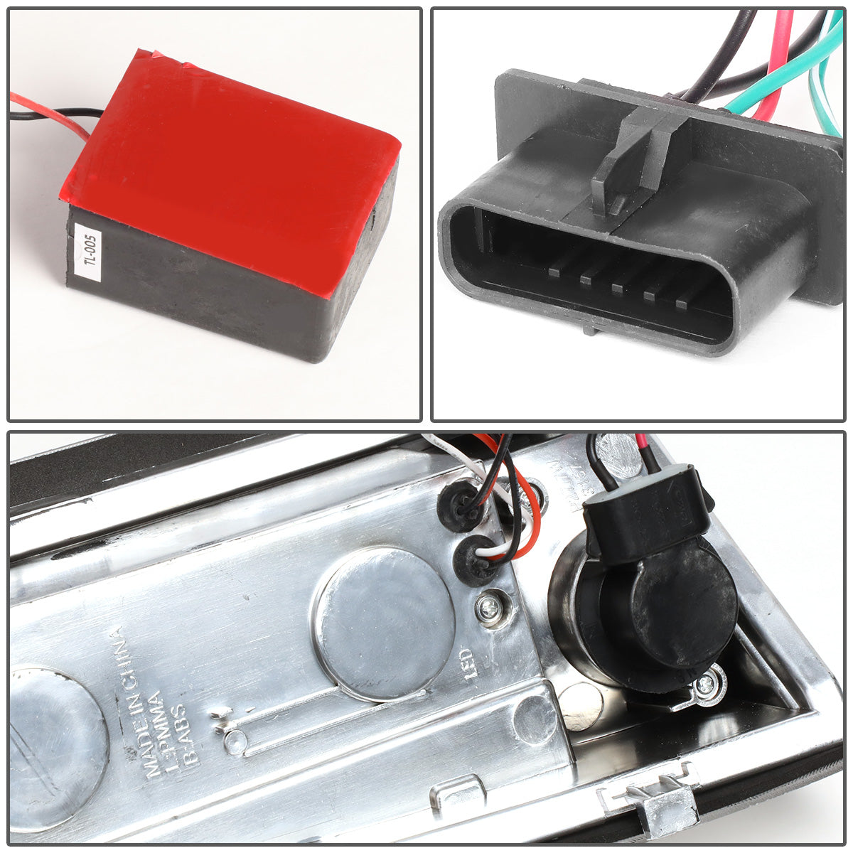 FAROS TRASEROS 89-90 CHEVY C1500 , C2500 , C3500 / 1990 CHEVY K1500 , K2500 , K3500 , GMC C1500 , C2500 , C3500 - LED - CHROME / CLEAR