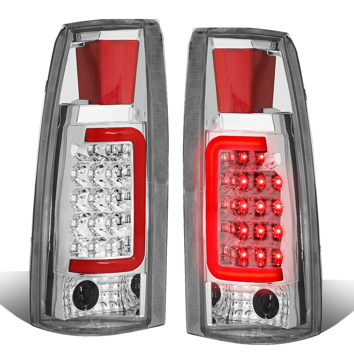 FAROS TRASEROS 88-99 CHEVY C1500 , K1500 / 88-00 CHEVY C2500 , K2500 , K3500 / 88-01 CHEVY C3500 / 92-99 CHEVY SUBURBAN C1500 , 2500 , K1500 , K2500 / 92-94 CHEVY BLAZER / 95-99 CHEVY TAHOE , 99-00 CADILLAC ESCALADE / 200 CHEVY TAHOE - RED C-BAR - 3D LED
