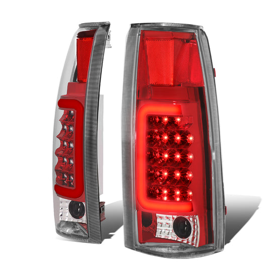 FAROS TRASEROS 88-99 CHEVY C1500 , K1500 / 88-00 CHEVY C2500 , K2500 , K3500 / 88-01 CHEVY C3500 / 92-99 CHEVY SUBURBAN C1500 , 2500 , K1500 , K2500 / 92-94 CHEVY BLAZER / 95-99 CHEVY TAHOE , 99-00 CADILLAC ESCALADE / 200 CHEVY TAHOE - RED C-BAR - 3D LED