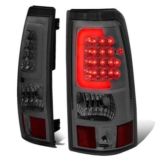 FAROS TRASEROS 03-06 CHEVY SILVERADO 1500 , 2500 , 3500 , HD MODELS , GMC SIERRA 1500 , 2500 , 3500 , HD MODELS / 2007 CHEVY SILVERADO , GMC SIERRA CLASSIC MODELS - C-BAR - 3D - U-HALO LED - FITS FLEETSIDE MODELS ONLY , DOES NOT FIT DUALLY MODELS - CHROME