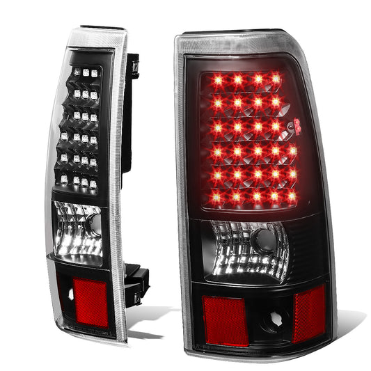 FAROS TRASEROS 03-06 CHEVY SILVERADO 1500 , 2500 , 3500 , HD MODELS , GMC SIERRA 1500 , 2500 , 3500 , HD MODELS / 2007 CHEVY SILVERADO , GMC SIERRA CLASSIC MODELS - LED - FITS FLEETSIDE MODELS ONLY , DOES NOT FIT DUALLY MODELS - BLACK / CLEAR