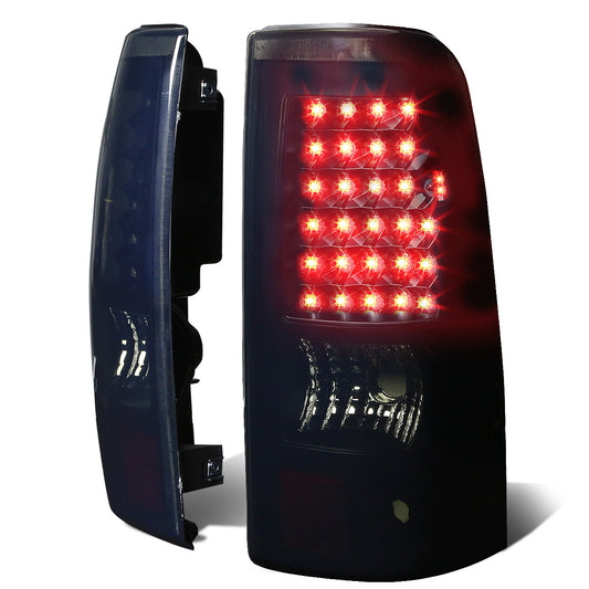 FAROS TRASEROS 03-06 CHEVY SILVERADO 1500 , 2500 , 3500 , HD MODELS , GMC SIERRA 1500 , 2500 , 3500 , HD MODELS / 2007 CHEVY SILVERADO , GMC SIERRA CLASSIC MODELS - LED - FITS FLEETSIDE MODELS ONLY , DOES NOT FIT DUALLY MODELS - BLACK / SMOKE