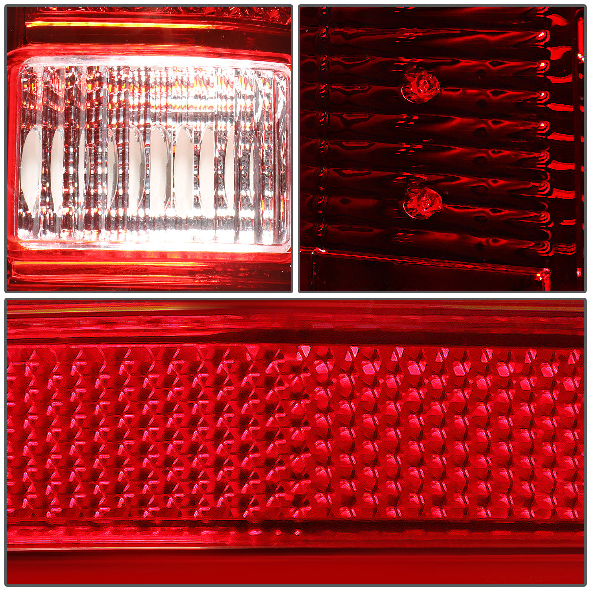 FAROS TRASEROS 07-13 CHEVY SILVERADO 1500 , GMC SIERRA 1500 / 07-14 CHEVY SILVERADO 2500HD , 3500HD , GMC SIERRA 2500HD , 3500HD - LED - CHROME / RED