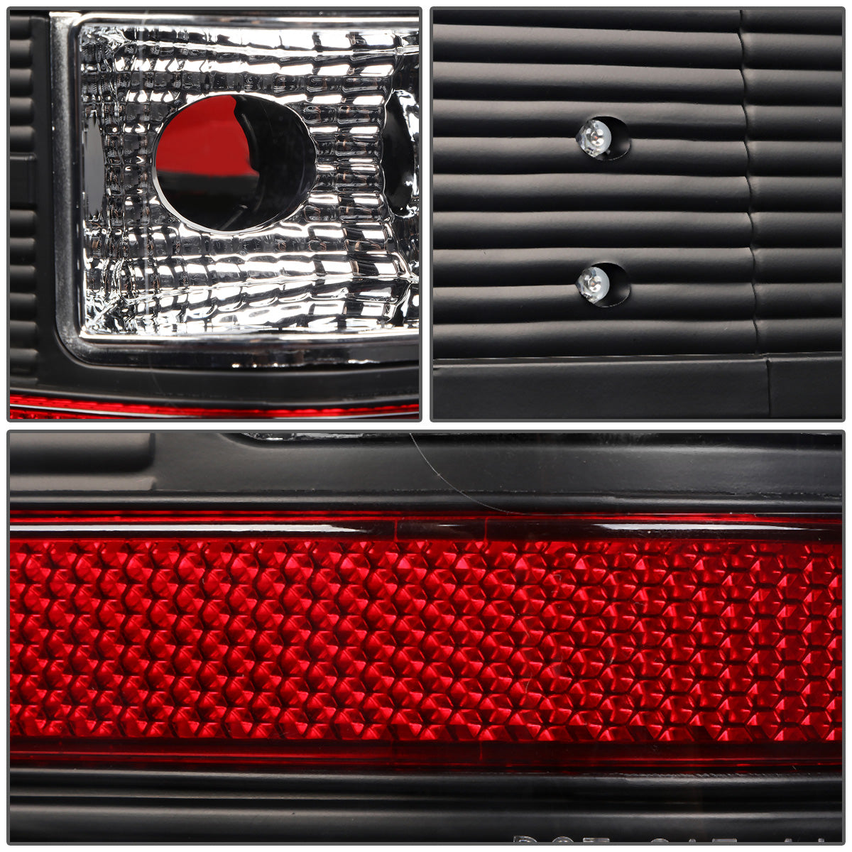 FAROS TRASEROS 07-13 CHEVY SILVERADO 1500 , GMC SIERRA 1500 / 07-14 CHEVY SILVERADO 2500HD , 3500HD , GMC SIERRA 2500HD , 3500HD - RED 3D STRIP - LED - BLACK / CLEAR