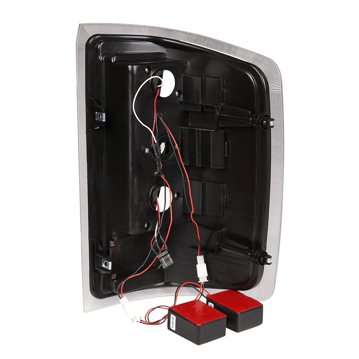 FAROS TRASEROS 14-19 CHEVY SILVERADO 1500 - 15-19 SILVERADO 2500HD 3500HD - 15-19 GMC SIERRA 3500HD DUAL REAR WHEELS - HALOGEN TAIL LIGHT MODELS ONLY - C-BAR - DUAL 3D STRIPS - LED - BLACK / SMOKE