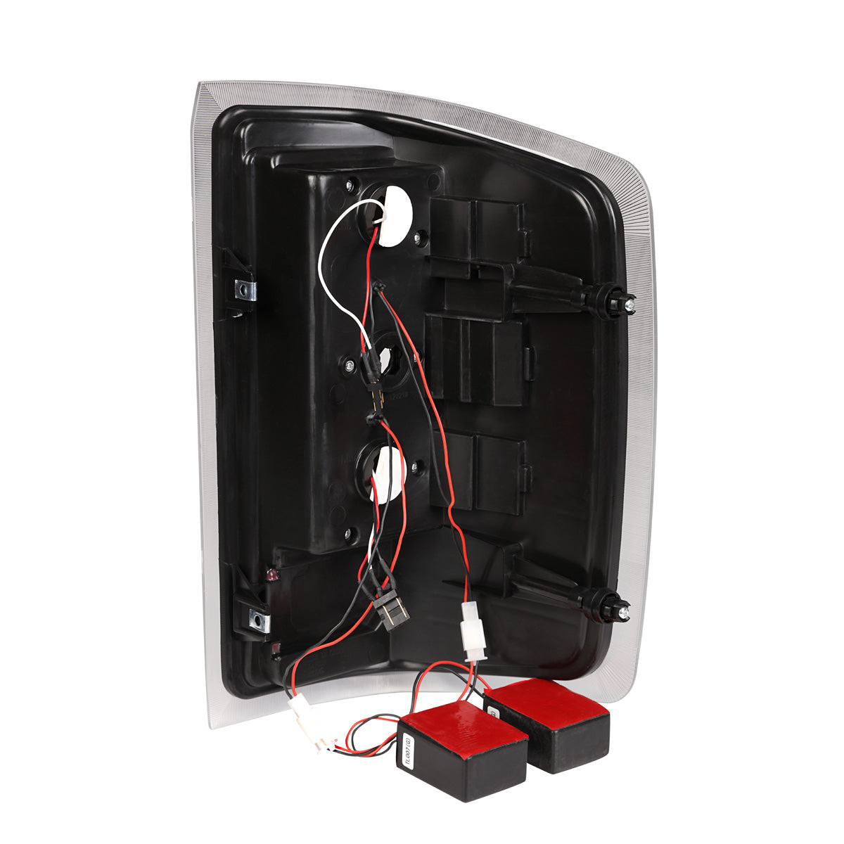 FAROS TRASEROS 14-19 CHEVY SILVERADO 1500 - 15-19 SILVERADO 2500HD 3500HD - 15-19 GMC SIERRA 3500HD DUAL REAR WHEELS - HALOGEN TAIL LIGHT MODELS ONLY - C-BAR - DUAL 3D STRIPS - LED - CHROME / CLEAR