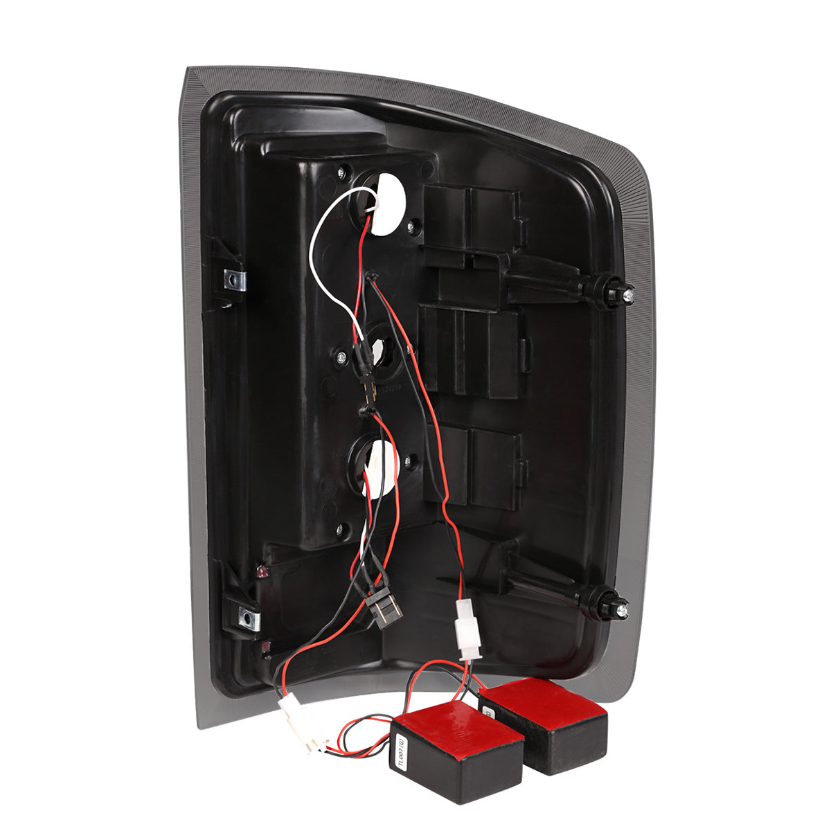 FAROS TRASEROS 14-19 CHEVY SILVERADO 1500 - 15-19 SILVERADO 2500HD 3500HD - 15-19 GMC SIERRA 3500HD DUAL REAR WHEELS - HALOGEN TAIL LIGHT MODELS ONLY - DUAL LED - BLACK / SMOKE