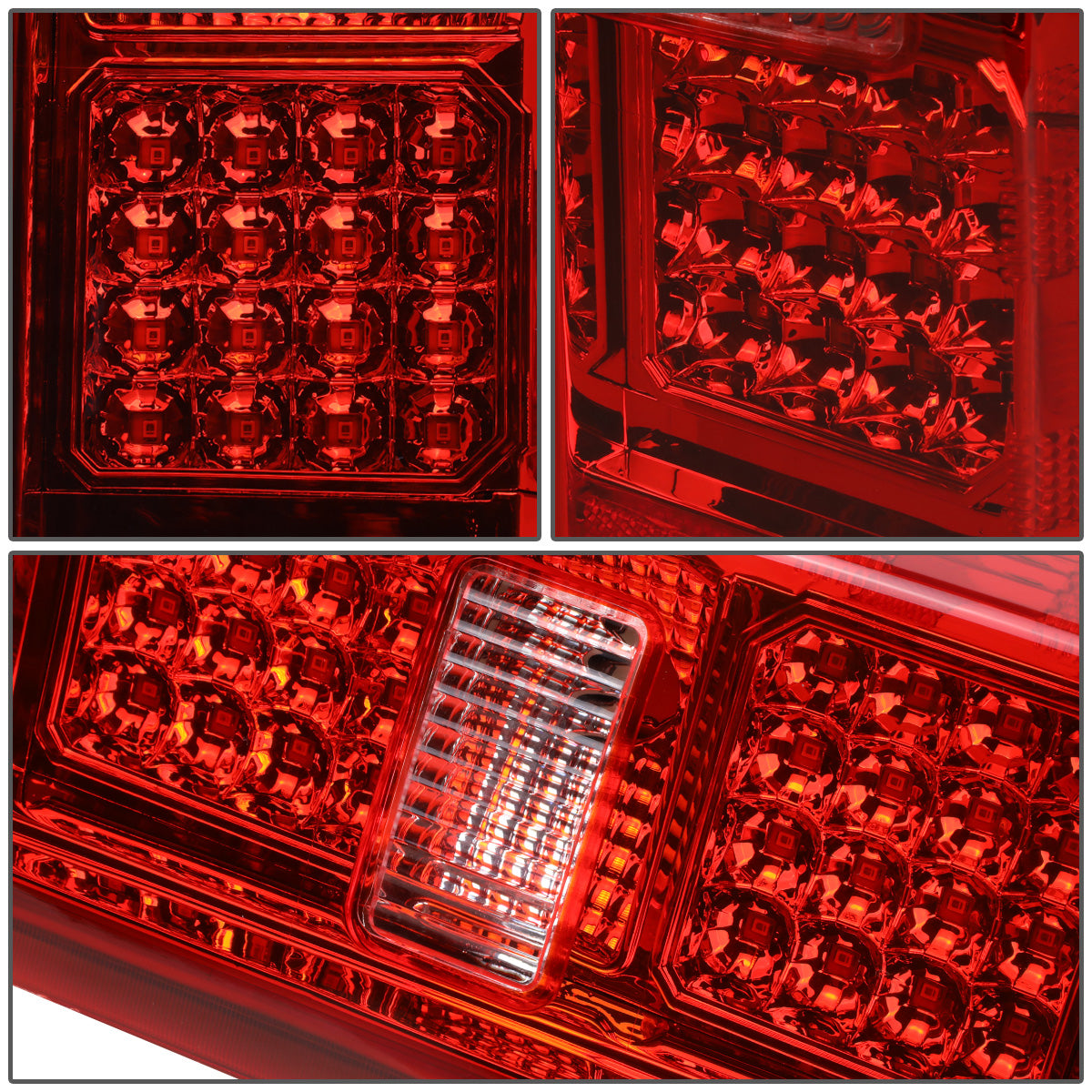 FAROS TRASEROS 14-19 CHEVY SILVERADO 1500 - 15-19 SILVERADO 2500HD 3500HD - 15-19 GMC SIERRA 3500HD DUAL REAR WHEELS - HALOGEN TAIL LIGHT MODELS ONLY - DUAL LED - CHROME / RED