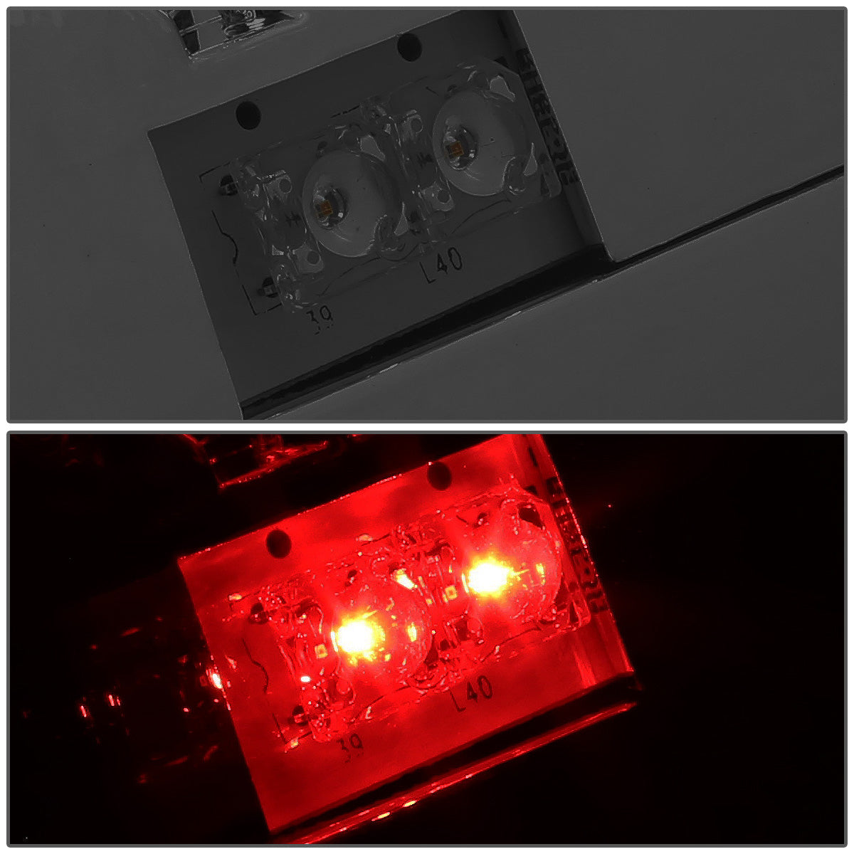 FAROS TRASEROS 99-02 CHEVY SILVERADO 1500 , 2500 , 3500 , HD MODELS / 99-03 GMC SIERRA 1500 , 2500 , HD MODELS - C-BAR - 3D - U-HALO LED - CHROME / SMOKE