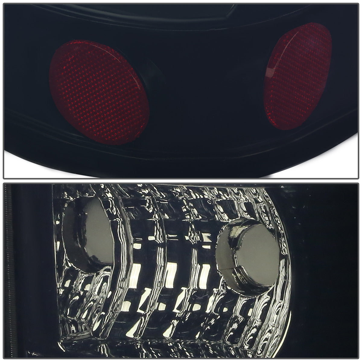 FAROS TRASEROS 99-02 CHEVY SILVERADO 1500 , 2500 , 3500 , HD MODELS / 99-03 GMC SIERRA 1500 , 2500 , 3500 , HD MODELS - LED - BLACK / SMOKE