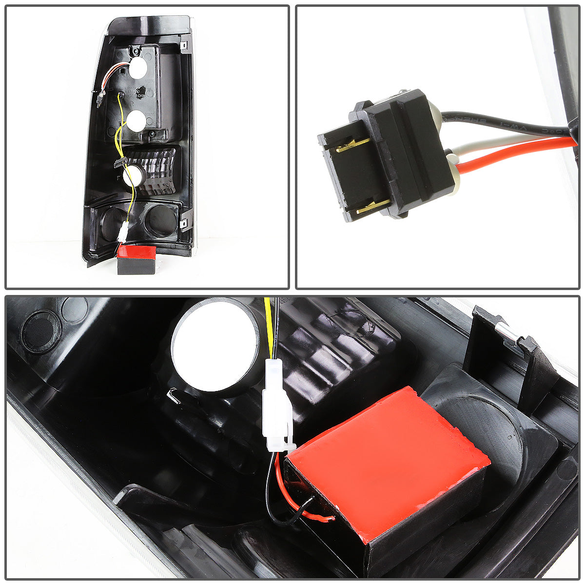 FAROS TRASEROS 99-02 CHEVY SILVERADO 1500 , 2500 , 3500 , HD MODELS / 99-03 GMC SIERRA 1500 , 2500 , 3500 , HD MODELS - LED - CHROME / SMOKE