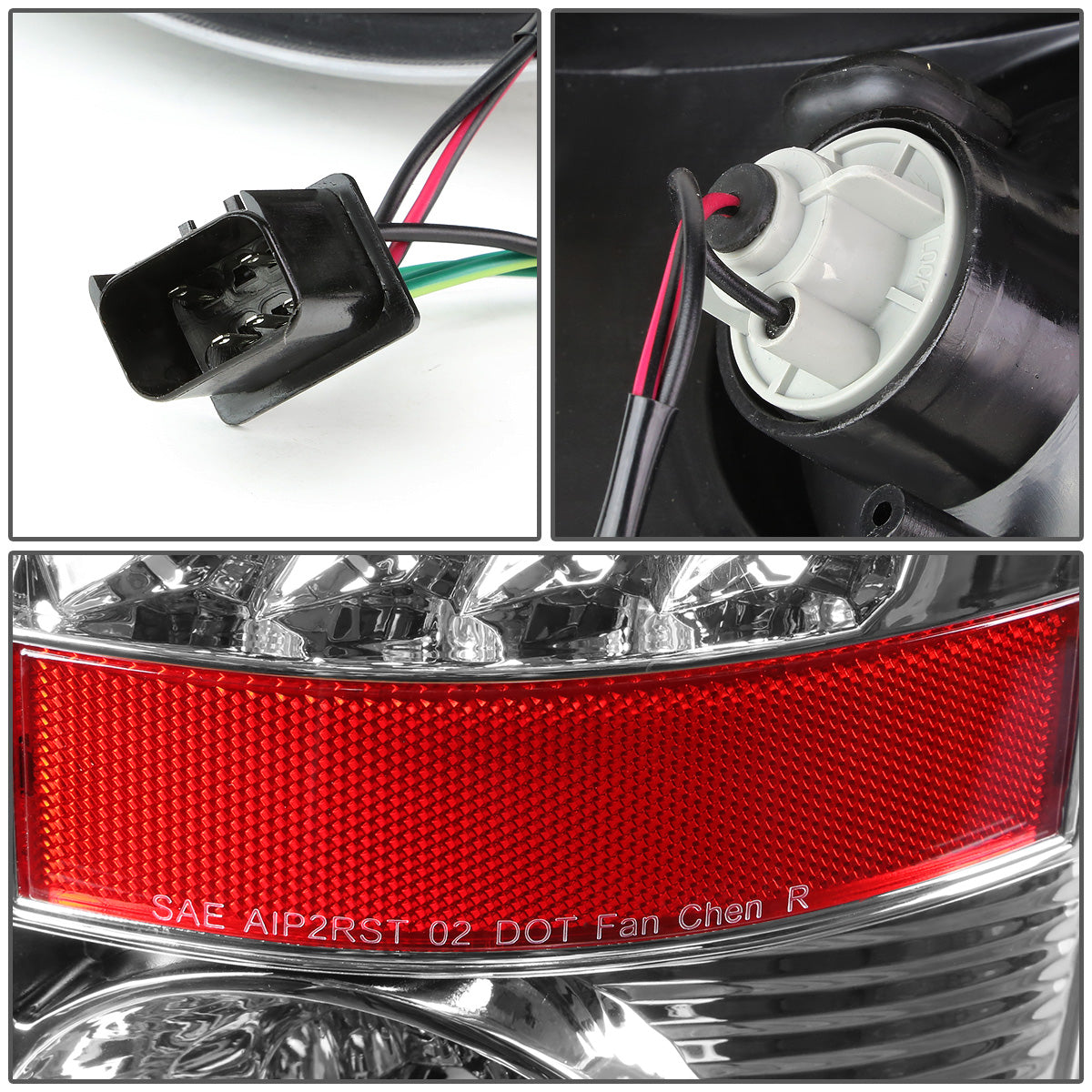 FAROS TRASEROS 02-06 DODGE RAM 1500 / 03-06 DODGE RAM 2500 , 3500 - LED - CHROME / CLEAR
