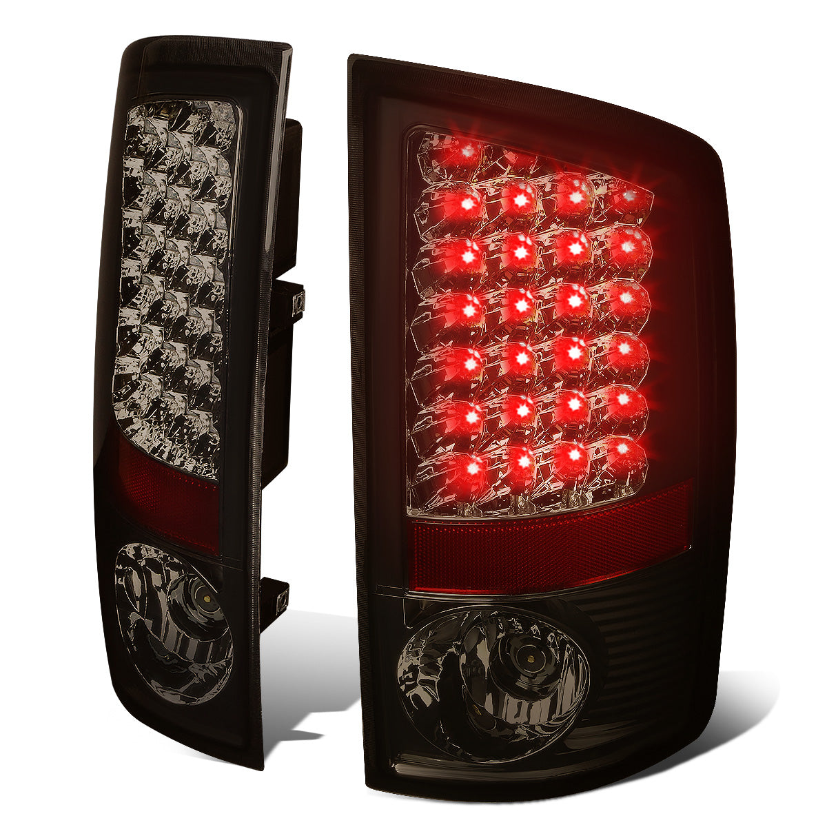 FAROS TRASEROS 02-06 DODGE RAM 1500 / 03-06 DODGE RAM 2500 , 3500 - LED - CHROME / SMOKE