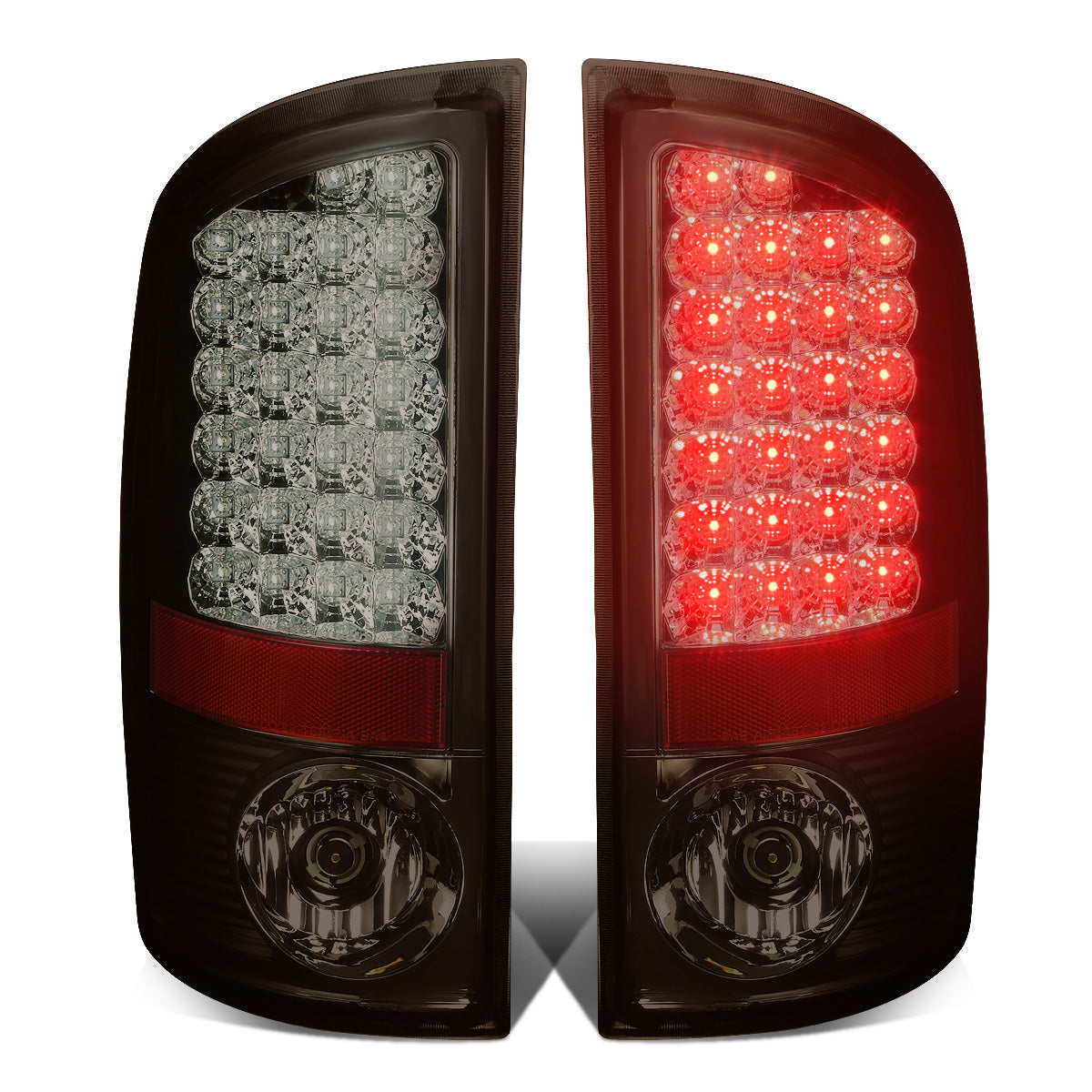 FAROS TRASEROS 02-06 DODGE RAM 1500 / 03-06 DODGE RAM 2500 , 3500 - LED - CHROME / SMOKE